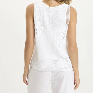 Chariss Crochet Tank Top (White)