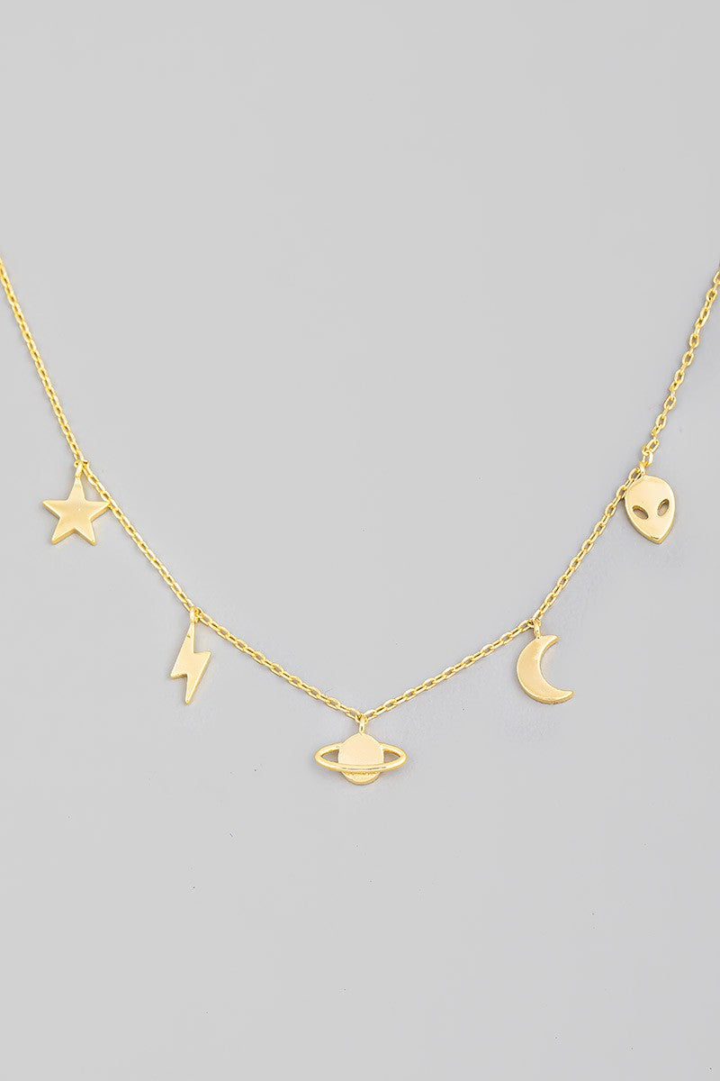 Dainty Alien Planet Star Station Necklace