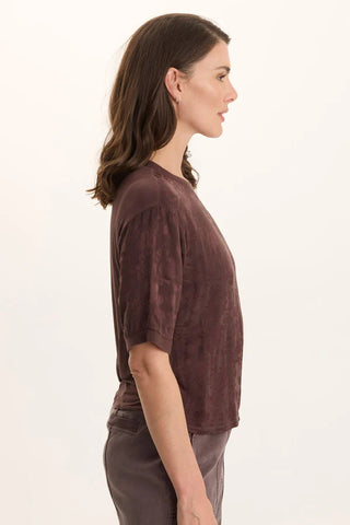 Chelan Textured Satin Casual Fit Top