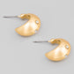 Mini Irregular Post Hoop Earrings Silver/Gold