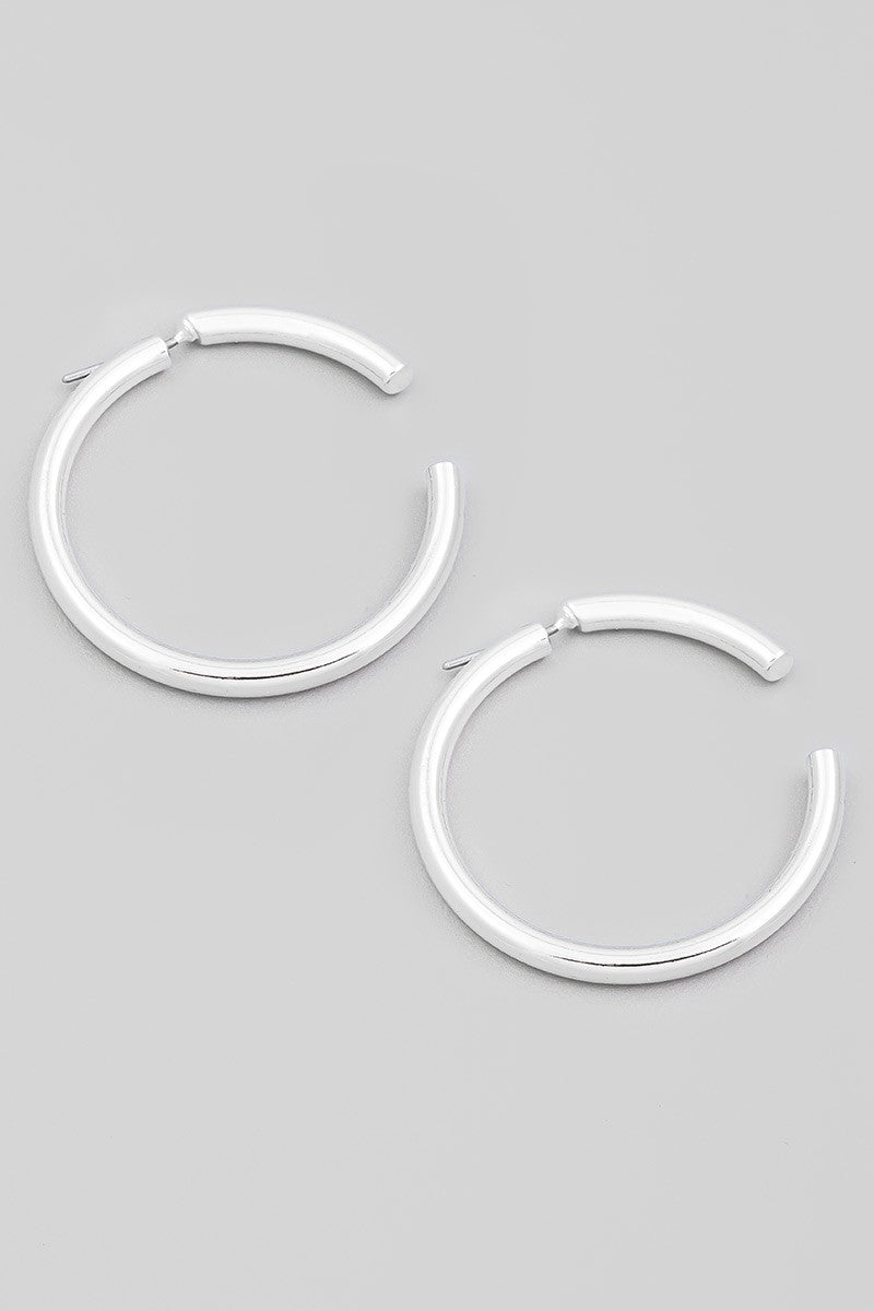 Round Open Hoop Earrings