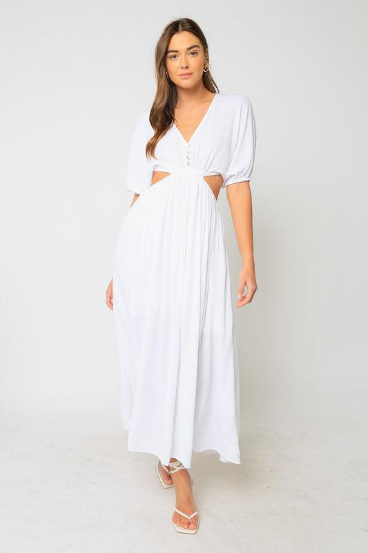 Ray Crinkle Cut Out Maxi Dress