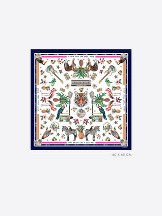 Medium Silk Scarf - Jungle Disco
