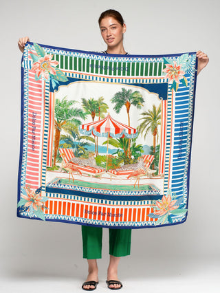 Large Silk Scarf - Palm Tree