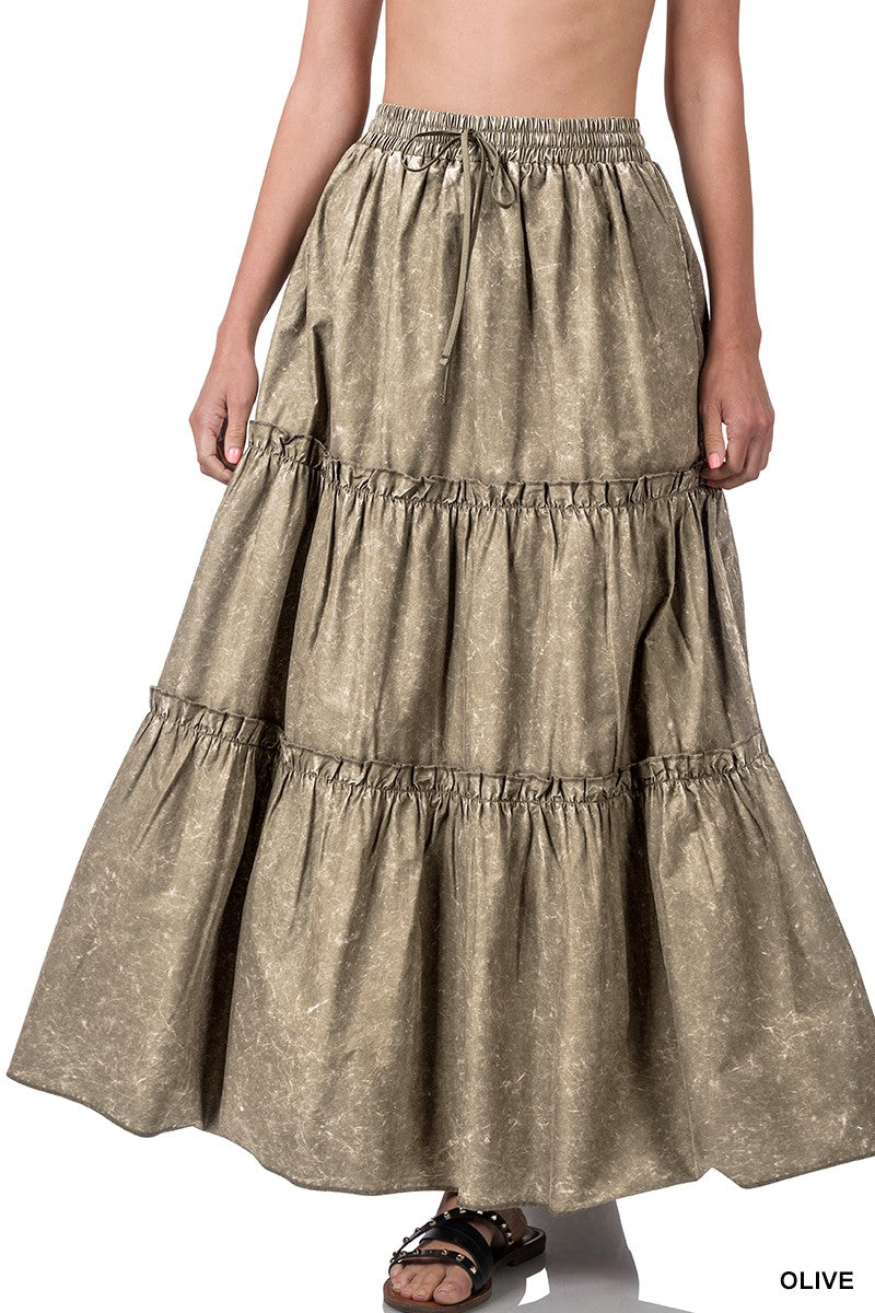 Maxi Skirt - Olive