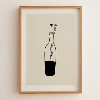 Wine Dive Minimal Modern Art Print