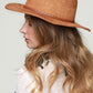 Faux Suede Panama Hat