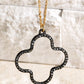 Clover Pave Crystal Necklace