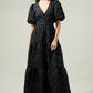 Arielle Jacquard Maxi Tiered Dress