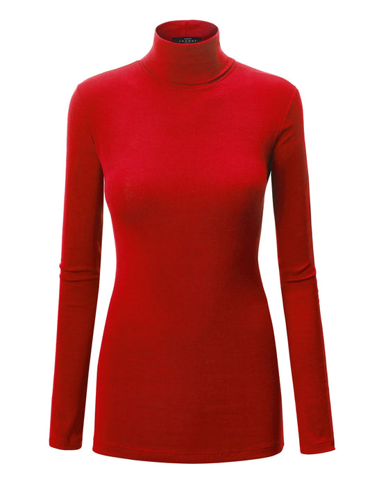 Red Basic Turtle Neck