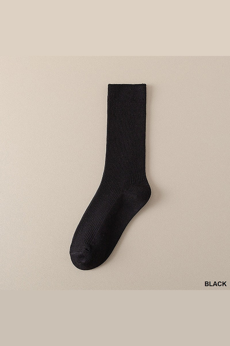 BLACK PREMIUM COMBED COTTON SOCKS