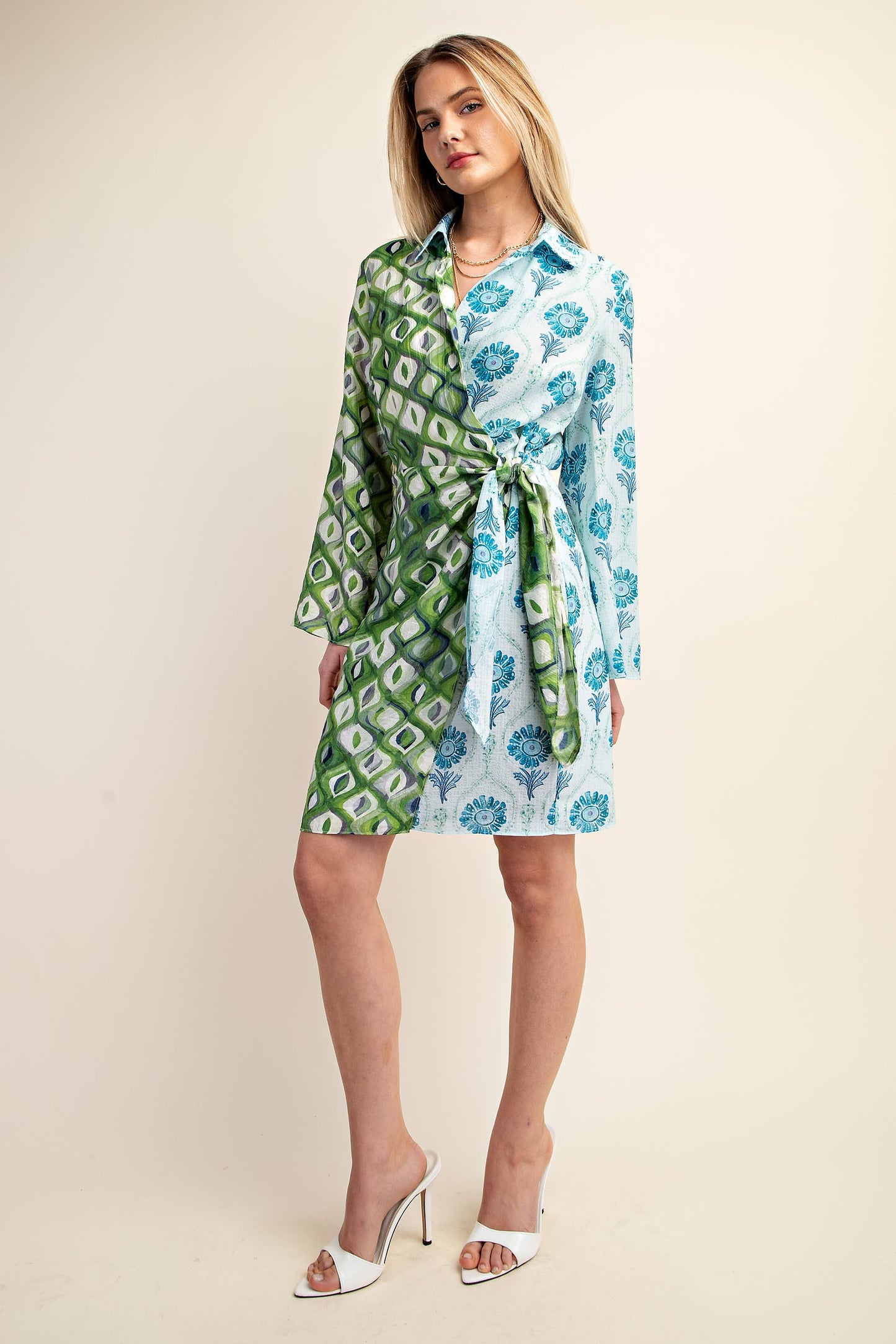 Sea Glass Wrap Dress