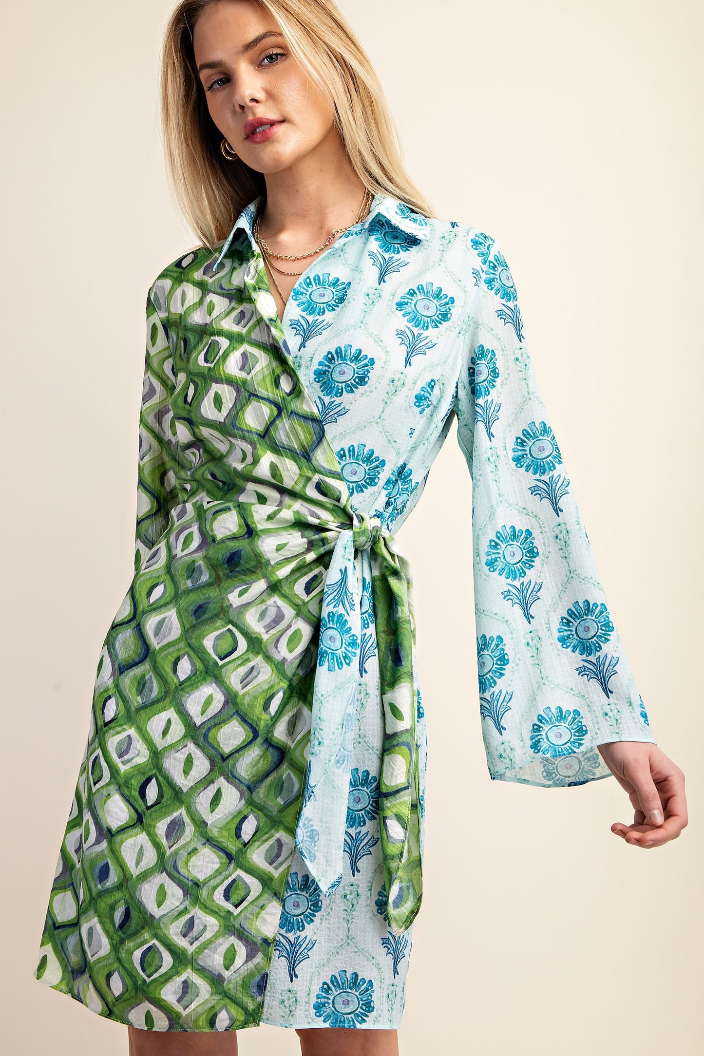 Sea Glass Wrap Dress