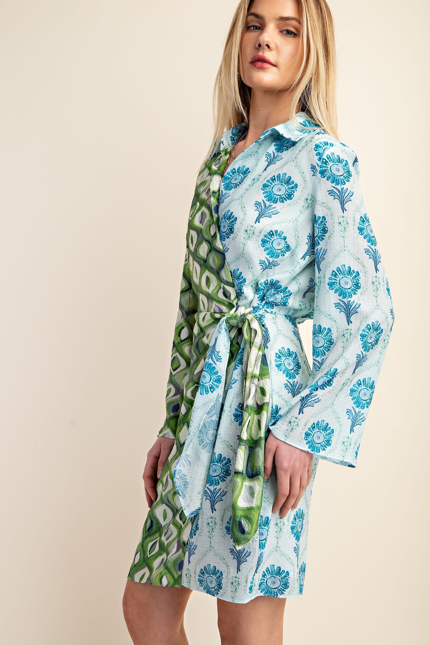 Sea Glass Wrap Dress