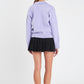 Collar V Neck Knit Lilac