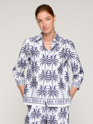 White Shirt w/ Toucans & Palm Trees