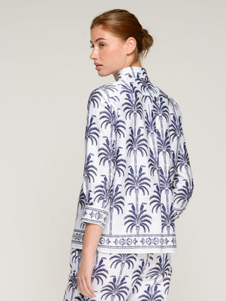 White Shirt w/ Toucans & Palm Trees