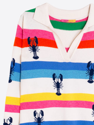 Multicolor Striped Lobster Shirt