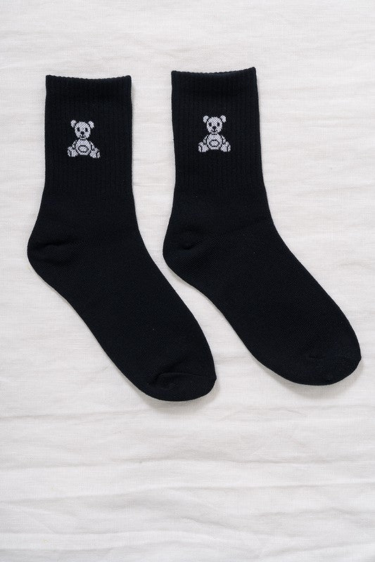 Bear socks Black