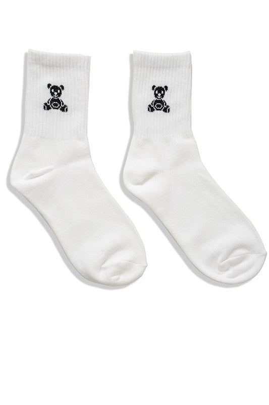 Bear socks White