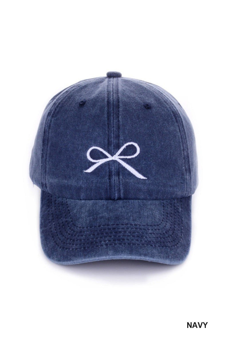 Navy Bow Hat