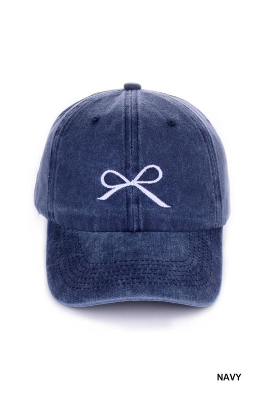 Navy Bow Hat