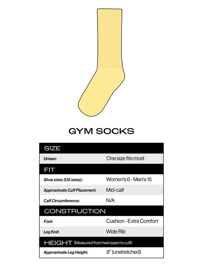 Jan - Retro Gym Crew Socks