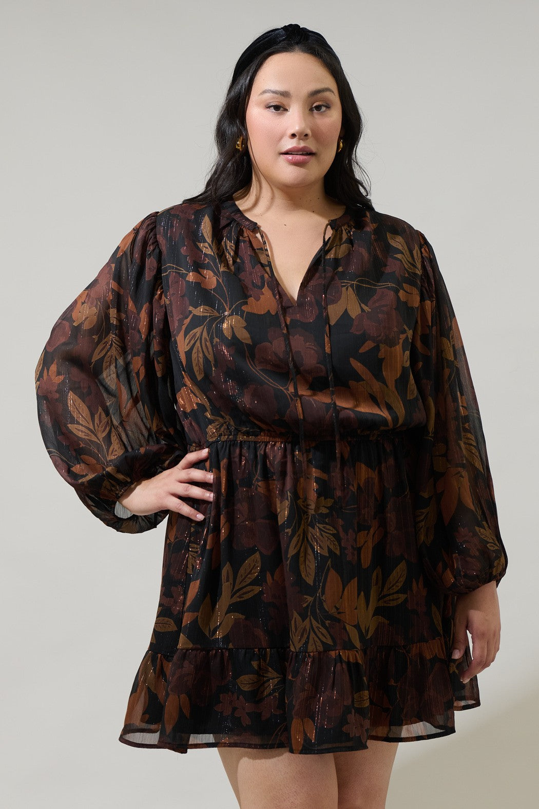 Larba Floral Paxton Balloon Sleeve Dress