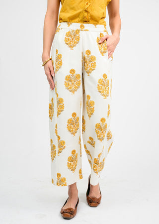 Marigold Block Print Pant