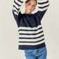 stripe round neck sweater