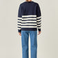 stripe round neck sweater