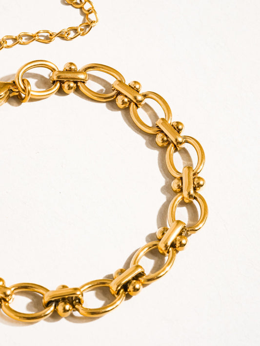 18K Gold Non-Tarnish Braided Chain Bracelet