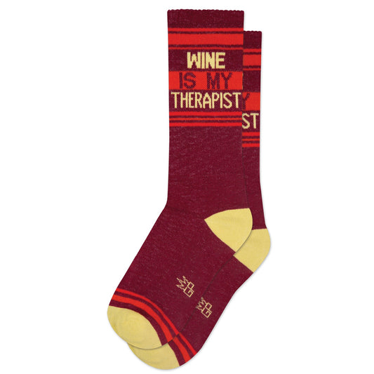 Wine Is My Therapist Crew Socks