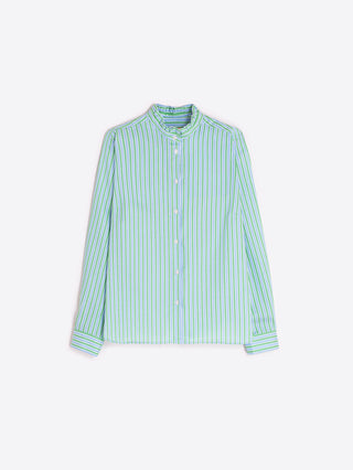 Green & Blue Striped Shirt