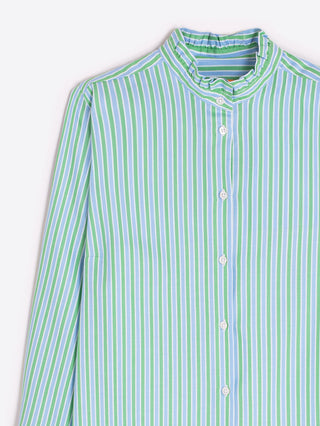 Green & Blue Striped Shirt