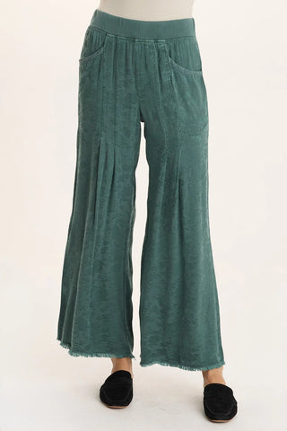 Twaina Textured Satin Soft Volume Wide Leg Pant