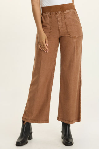 Riven Twill Wide Leg Pants