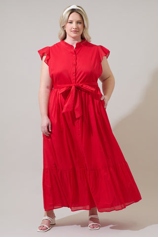 Riah Button Down Maxi Dress