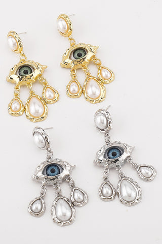 Vintage Tassel Evil Eye Earrings