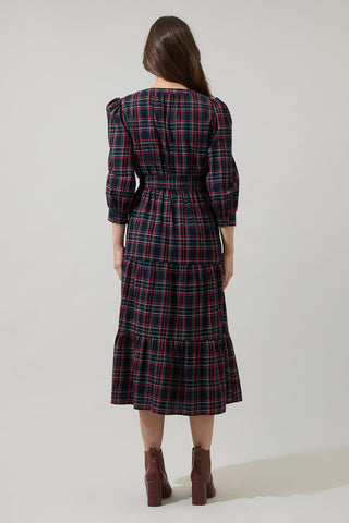 Chapman Plaid Midi Dress