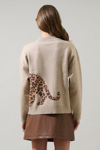 Jazara Leopard Knit Sweater