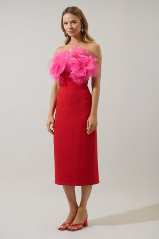 Kailany Organza Flower Maxi Dress