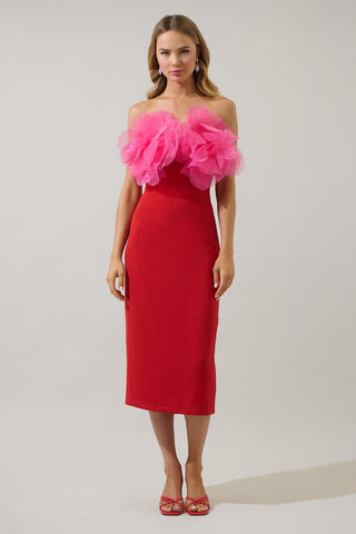 Kailany Organza Flower Maxi Dress