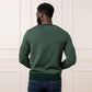 Organic Shoulder Detail Crew Neck Sweater Pine Green