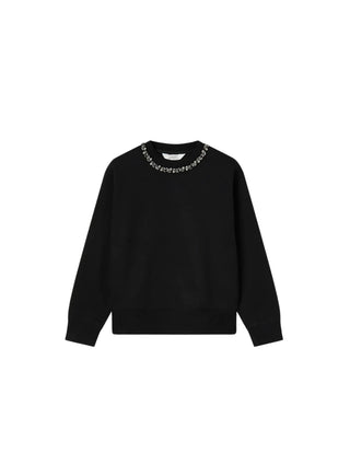 Jewel Neck Sweatshirt