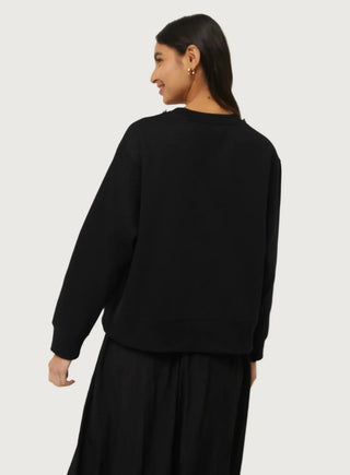 Jewel Neck Sweatshirt