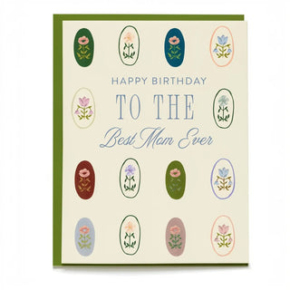 Best Mom Ever Birthday Card | Floral Icons