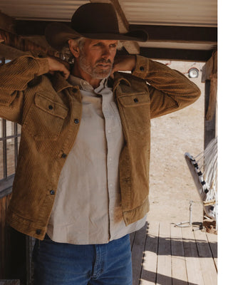 Distressed Corduroy Trucker - Faded Rubber
