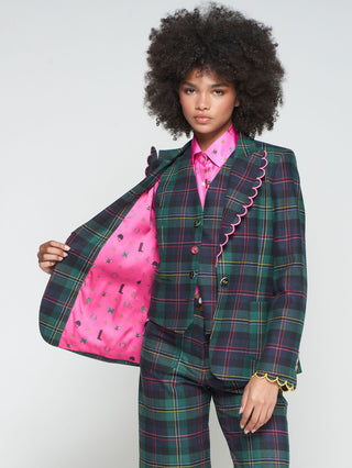 Pink Hillary Scottish Print Jacket
