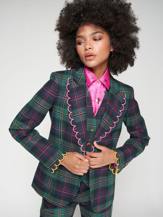 Pink Hillary Scottish Print Jacket
